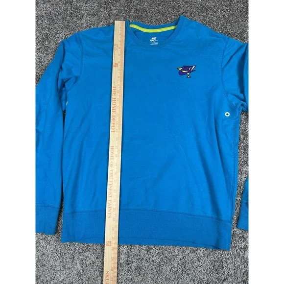 Vintage Nike Sweatshirt‎ Men's Large Retro Logo Pullover Aqua Blue 90s Y2K - Picture 10 of 11